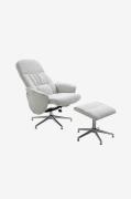 Venture Home - Lænestol inkl. fodskammel Ragnar - Grå - Lænestole - - ...