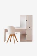 Hanah Home - Arbejdsbord og bogreol Sarah - Hvid - Skriveborde - - Hom...