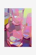 Pelcasa - Plakat Lyserøde glasses - Rosa - Posters - - Homeroom
