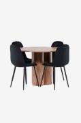 Venture Home - Olivia-spisebord med Polar-spisebordsstol - Sort - Spis...