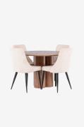 Venture Home - Olivia-spisebord med Leone-spisebordsstol - Beige - Spi...
