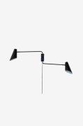 Dyberg Larsen - Væglampe Cale dobbelt - Sort - Væglamper - - Homeroom