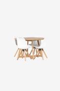 Venture Home - Spisegruppe Yadikon med 4 stk. stole Zeno - Hvid - Spis...