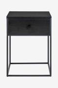 House Nordic - Sengebord med 1 skuffe Vita - Sort - Sengeborde - - Hom...