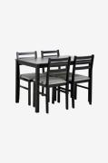 NORDFORM - Alicante rektangulært spisebordssæt med bord og 4 stole, 11...