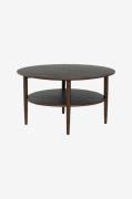 Nordic Furniture Group - Sofabord Kalmar med hylde, diameter 90 - Brun...