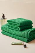 &Home - Sæt med frottéhåndklæder Day 4 dele - Grøn - Håndklæder - - Ho...