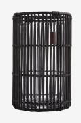 Lexington - Sort Rattan lysestage med glas - Sort - Lysestager & lante...