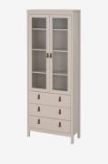 Tvilum - Madrid Kina-skab 2 døre m/glas + 3 skuffer - Beige - Skabe - ...