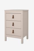 Tvilum - Madrid Natbord 3 skuffer - Beige - Sengeborde - - Homeroom