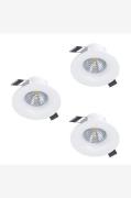EGLO - Indbygningslampe Saliceto 88 Mm 2700K Set Of 3 - Hvid - Spotlig...