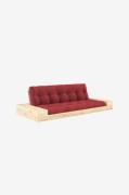 Karup - Base Sovesofa m. 2 sidebokse Tre-personers - Rød - Sovesofaer ...