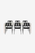 Venture Home - Giardini Spisebord med Lindos-stol - Sort - Spisegruppe...