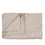 Ib Laursen Quilt plaid - blåt/brunt/sandfarvet paisley mønster