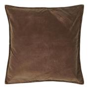 Ib Laursen Velour pude - chocolate - 50x50 - inkl fyld