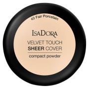 IsaDora Velvet Touch Sheer Cover Compact Powder 40 Fair Porcelain