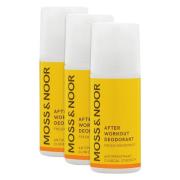Moss & Noor After Workout Deodorant Fresh Grapefruit 3x60 ml