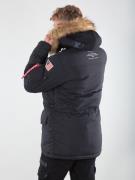 ALPHA INDUSTRIES Vinterparka 'Polar'  rød / sort / hvid