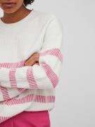 VILA Pullover 'Ril'  pink / hvid-meleret