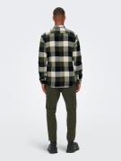 Only & Sons Skjorte 'Gudmund'  khaki / oliven / sort / hvid