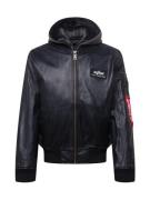 ALPHA INDUSTRIES Overgangsjakke 'MA-1 D'  sort / hvid