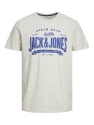 JACK & JONES Bluser & t-shirts  royalblå / grå-meleret