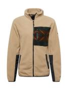 Iriedaily Fleecejakke 'Wonderer Track'  beige / cognac / mørkebrun / k...