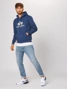 ALPHA INDUSTRIES Sweatshirt  navy / hvid