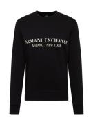 ARMANI EXCHANGE Sweatshirt  sort / hvid