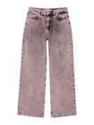 Pull&Bear Jeans med lægfolder  pastelpink / sort