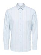 SELECTED HOMME Skjorte 'JAMES'  beige / blå / hvid
