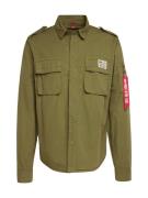 ALPHA INDUSTRIES Overgangsjakke 'Urban Military'  oliven / rød / hvid