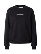 Calvin Klein Jeans Sweatshirt 'INSTITUTIONAL'  sort / hvid