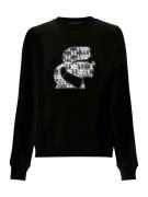 Karl Lagerfeld Sweatshirt 'Boucle'  sort / hvid