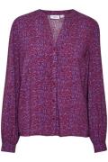 SAINT TROPEZ Bluse 'Obi'  lilla / violetblå / pink