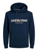 JACK & JONES Sweatshirt 'Lakewood'  natblå / antracit / hvid