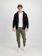 ALPHA INDUSTRIES Sweatjakke  sort / hvid