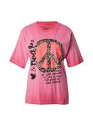 Frogbox Shirts 'Power'  lysebrun / pink / sort
