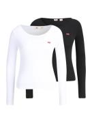 LEVI'S ® Shirts 'LS 2 Pack Tee'  rød / sort / hvid