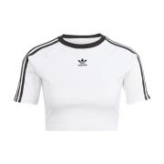 ADIDAS ORIGINALS Shirts '3-Streifen'  sort / hvid
