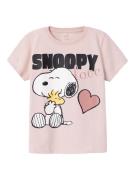 NAME IT Bluser & t-shirts 'Nanni Snoopy'  rosé / gammelrosa / sort / h...