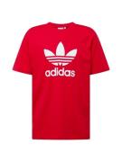 ADIDAS ORIGINALS Bluser & t-shirts 'Adicolor Trefoil'  rød / hvid