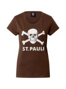 FC St. Pauli Shirts 'Totenkopf'  brun / hvid
