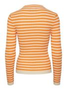 PIECES Pullover 'Crista'  mandarin / hvid