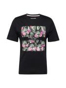 JACK & JONES Bluser & t-shirts 'CHILL'  oliven / pink / sort / hvid