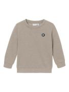 NAME IT Sweatshirt  mørkebeige / sort / hvid