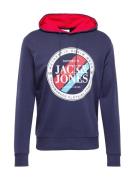 JACK & JONES Sweatshirt 'LOOF'  navy / lyseblå / rød / hvid