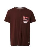 BLEND Bluser & t-shirts  mørkebrun / koral / sort / hvid