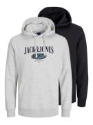 JACK & JONES Sweatshirt 'COBIN'  himmelblå / grå-meleret / sort / hvid