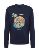 JACK & JONES Sweatshirt 'ZION'  navy / azur / lysviolet / lyseorange